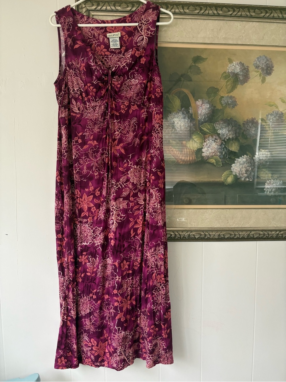 White Stag Plum Floral Tie-Front Maxi Dress